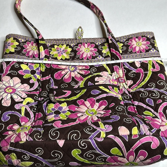Large Vera Bradley brown and pink tote 💞 - Picture 6 of 11